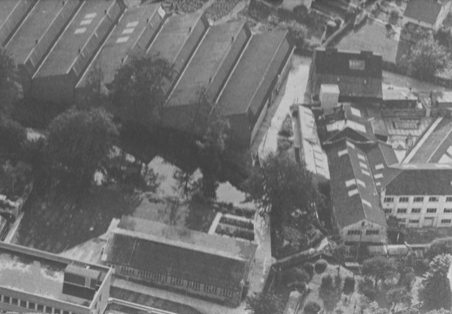 Aerial view of the Mawdsley's factory